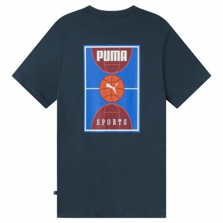 Maglia a Maniche Corte Uomo Puma Bppo-000745 Blu scuro