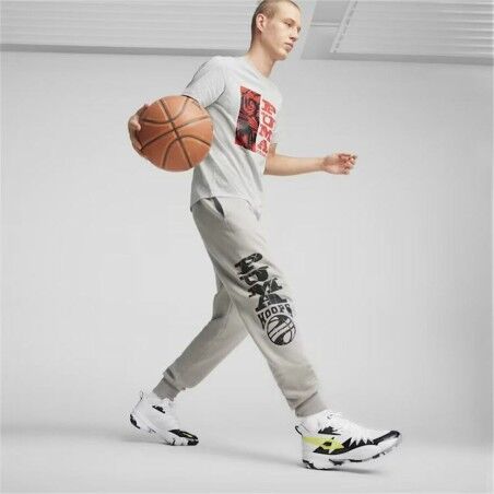 Maglia a Maniche Corte Uomo Puma The Hooper 3 Grigio chiaro