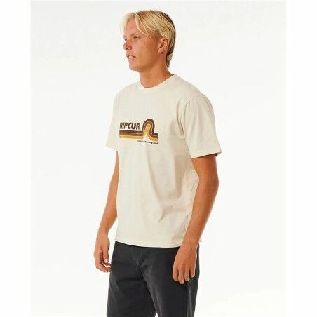 Maglia a Maniche Corte Uomo Rip Curl Surf Revival Mumma Bianco Caldo