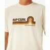 Maglia a Maniche Corte Uomo Rip Curl Surf Revival Mumma Bianco Caldo