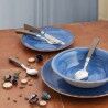 Piatto Fondo Quid Vita Azzurro Ceramica (ø 21,5 cm) (12 Unità)