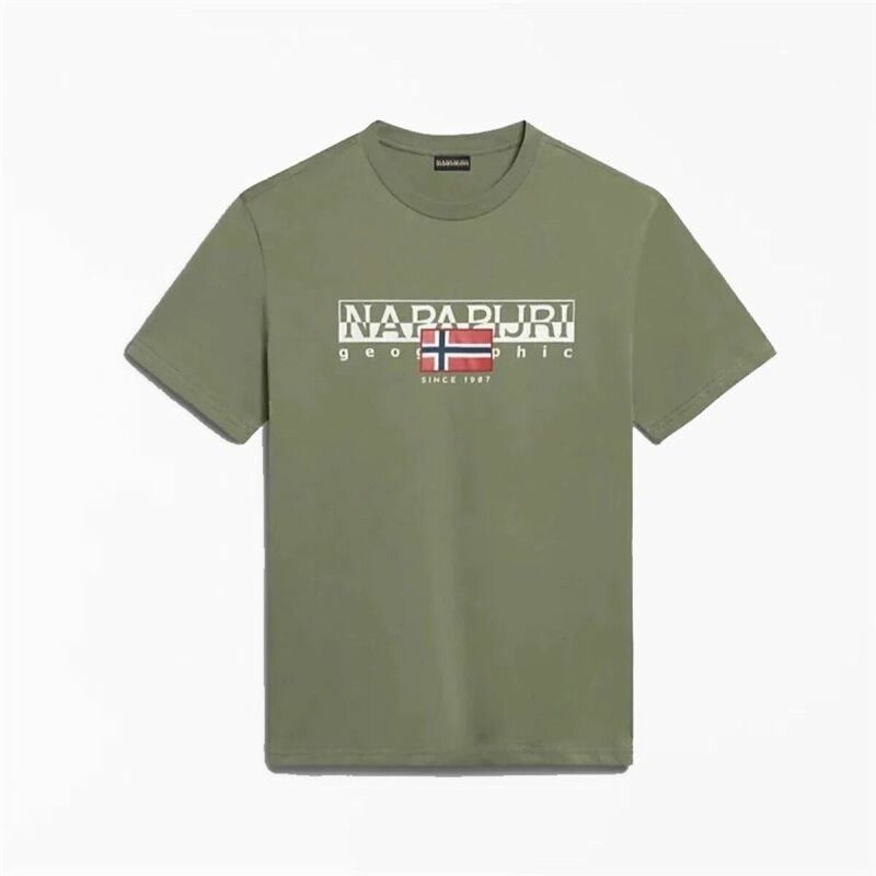 Maglia a Maniche Corte Uomo Napapijri S-Aylmer Oliva Maglia a Maniche Corte Uomo Napapijri S-Aylmer Oliva