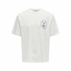 Maglia a Maniche Corte Uomo Only & Sons Onslooney Rlx Bianco