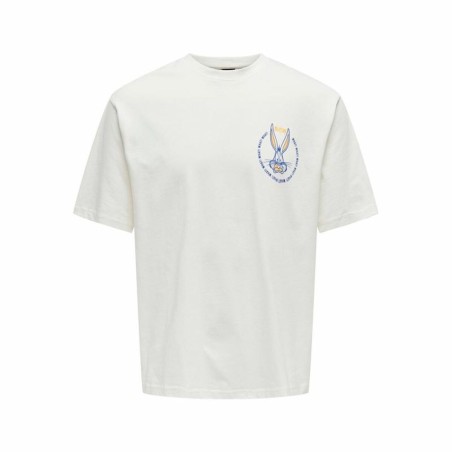 Maglia a Maniche Corte Uomo Only & Sons Onslooney Rlx Bianco