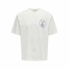 Maglia a Maniche Corte Uomo Only & Sons Onslooney Rlx Bianco