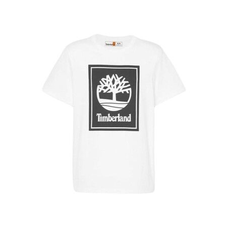 Maglia a Maniche Corte Uomo Timberland Stack Logo Bianco