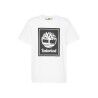Maglia a Maniche Corte Uomo Timberland Stack Logo Bianco
