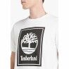 Maglia a Maniche Corte Uomo Timberland Stack Logo Bianco