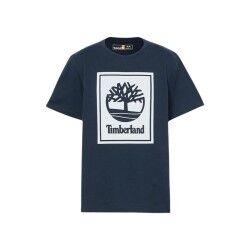 Maglia a Maniche Corte Uomo Timberland Stack Logo Nero