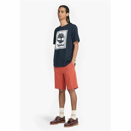 Maglia a Maniche Corte Uomo Timberland Stack Logo Nero