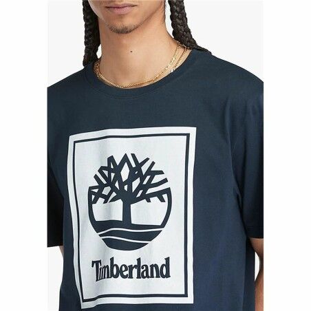 Maglia a Maniche Corte Uomo Timberland Stack Logo Nero