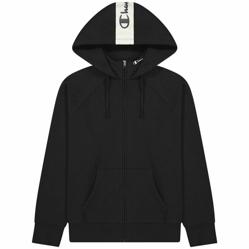 Felpa con Cappuccio Uomo Champion Full Zip Nero Felpa con Cappuccio Uomo Champion Full Zip Nero