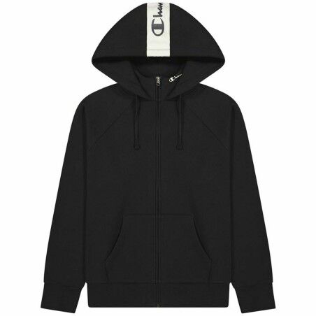 Felpa con Cappuccio Uomo Champion Full Zip Nero