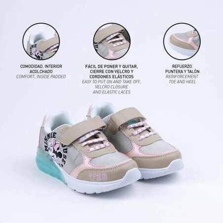 Scarpe Sportive per Bambini Minnie Mouse Beige