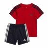 Completo Sportivo per Bambini Adidas 3 Stripes Rosso