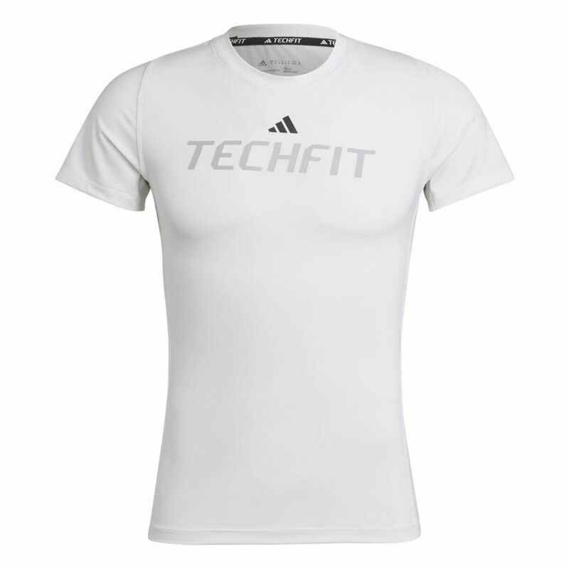 Maglia a Maniche Corte Uomo Adidas techfit Graphic Bianco Maglia a Maniche Corte Uomo Adidas techfit Graphic Bianco