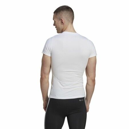 Maglia a Maniche Corte Uomo Adidas techfit Graphic  Bianco