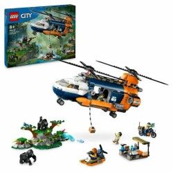 Set di Costruzioni Lego 60437 Jungle Explorer Helicopter Base Camp Multicolore