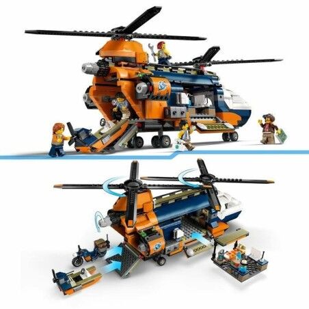 Set di Costruzioni Lego 60437 Jungle Explorer Helicopter Base Camp Multicolore