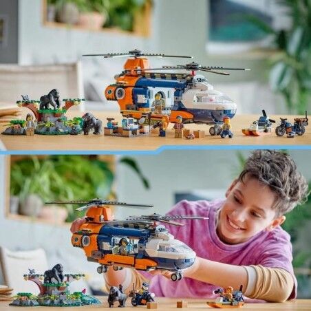 Set di Costruzioni Lego 60437 Jungle Explorer Helicopter Base Camp Multicolore