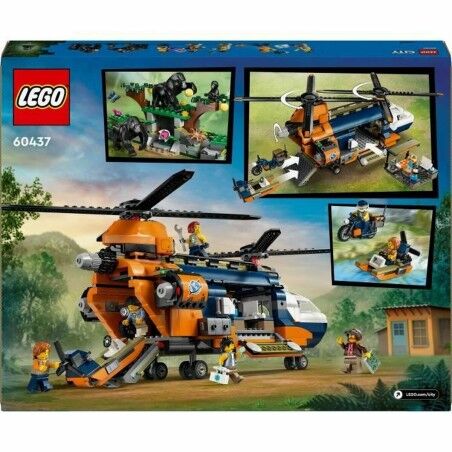 Set di Costruzioni Lego 60437 Jungle Explorer Helicopter Base Camp Multicolore