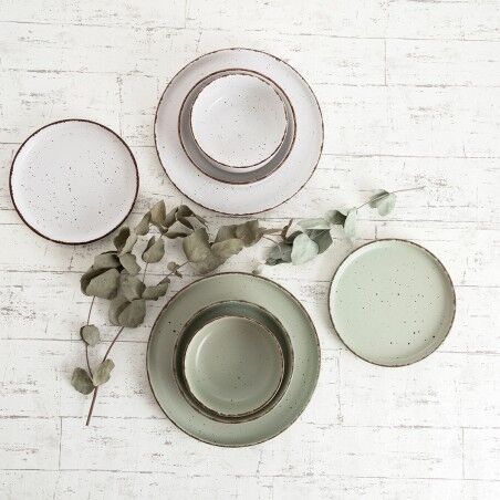 Ciotola per Aperitivi Quid Duna Verde Ceramica 15 x 15 cm (6 Unità)