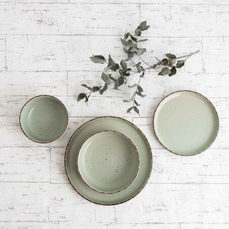 Ciotola per Aperitivi Quid Duna Verde Ceramica 15 x 15 cm (6 Unità)