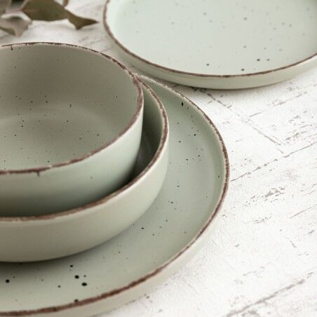 Ciotola per Aperitivi Quid Duna Verde Ceramica 15 x 15 cm (6 Unità)
