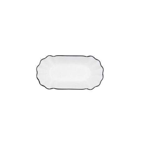 Vassoio per aperitivi Quid Gastro Bianco Nero Ceramica 20,5 x 11 x 3,5 cm (12 Unità)