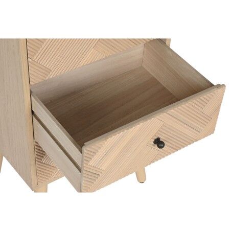 Comodino Home ESPRIT Naturale Legno di paulownia Legno MDF 42 x 34 x 70 cm