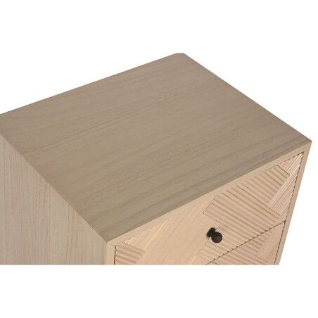 Comodino Home ESPRIT Naturale Legno di paulownia Legno MDF 42 x 34 x 70 cm