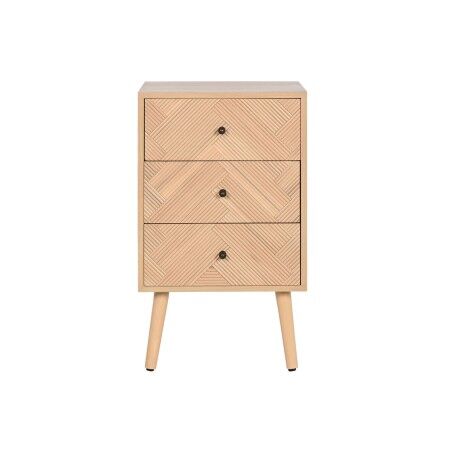 Comodino Home ESPRIT Naturale Legno di paulownia Legno MDF 42 x 34 x 70 cm