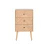 Comodino Home ESPRIT Naturale Legno di paulownia Legno MDF 42 x 34 x 70 cm