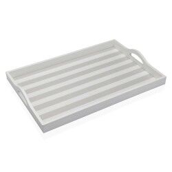 Vassoio Versa Grigio Legno MDF 30 x 5 x 45 cm Righe
