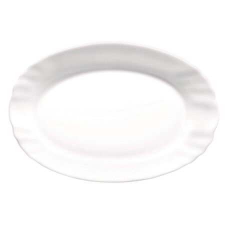 Teglia da Cucina Bormioli Rocco Ebro Ovale Bianco Vetro (22 cm) (24 Unità)