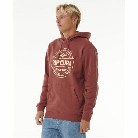 Felpa con Cappuccio Uomo Rip Curl Stapler Hood Marrone