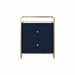 Comodino DKD Home Decor 60 x 35 x 74 cm Cristallo Azzurro Dorato