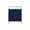 Comodino DKD Home Decor 60 x 35 x 74 cm Cristallo Azzurro Dorato
