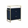 Comodino DKD Home Decor 60 x 35 x 74 cm Cristallo Azzurro Dorato