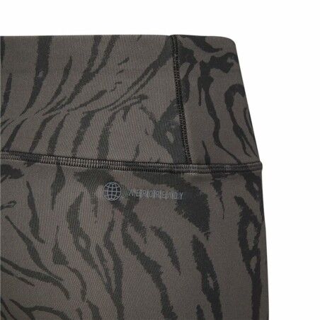 Pantalone Sportivo per Bambini Adidas 7/8 Sport Animal Print Nero