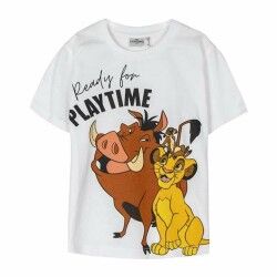 Maglia a Maniche Corte Bambino The Lion King Bianco