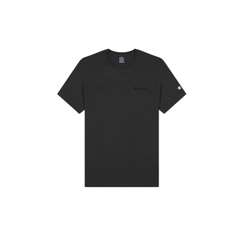Maglia a Maniche Corte Uomo Champion Crewneck Nero Maglia a Maniche Corte Uomo Champion Crewneck Nero