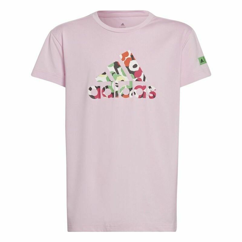 Maglia a Maniche Corte per Bambini Adidas x Marimekko Rosa Maglia a Maniche Corte per Bambini Adidas x Marimekko Rosa