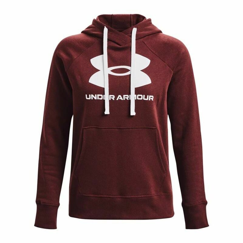 Felpa con Cappuccio Donna Under Armour Rival Fleece Rosso Granato Felpa con Cappuccio Donna Under Armour Rival Fleece Rosso Granato