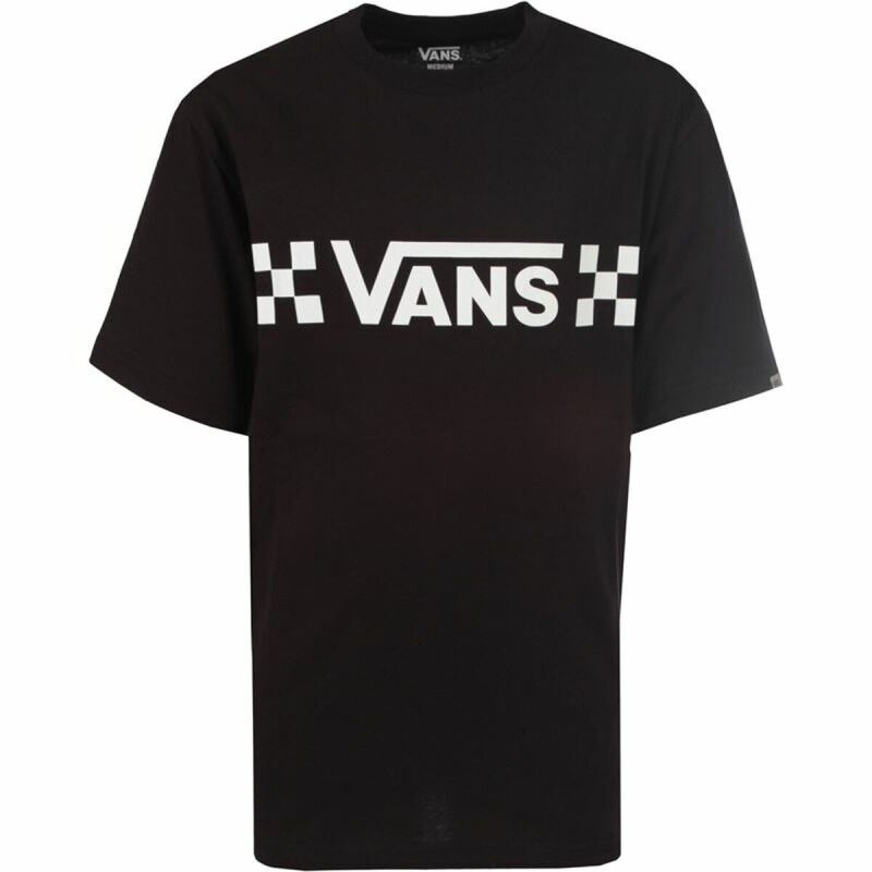 Maglia a Maniche Corte per Bambini Vans Drop V Che-B Nero Maglia a Maniche Corte per Bambini Vans Drop V Che-B Nero