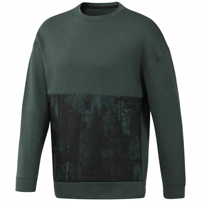 Felpa senza Cappuccio Uomo Reebok Verde Felpa senza Cappuccio Uomo Reebok Verde