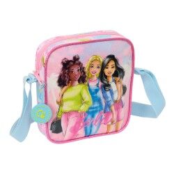 Borsa a Tracolla Barbie Painterly Rosa Blu cielo 16 x 18 x 4 cm