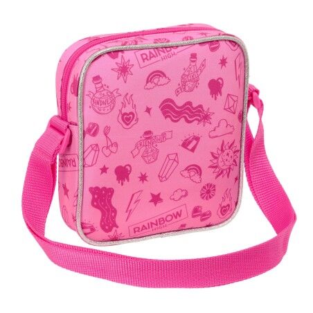 Borsa a Tracolla Rainbow High Shine Multicolore 16 x 18 x 4 cm