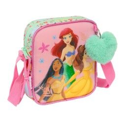 Borsa a Tracolla Disney Princess Bloom Verde Rosa 16 x 18 x 4 cm
