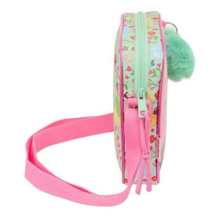 Borsa a Tracolla Disney Princess Bloom Verde Rosa 16 x 18 x 4 cm